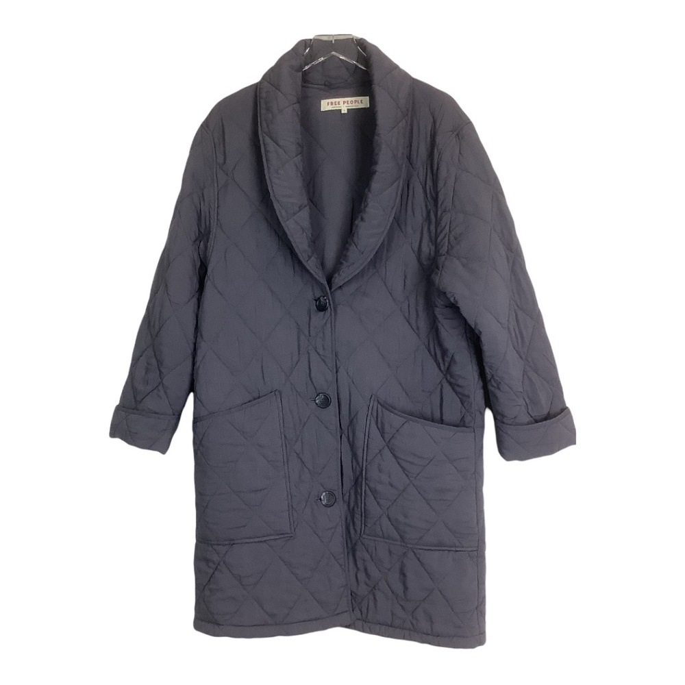 Free People Happy Day Dreamer Long Quilted Lagenlook Jacket Women's Small - Picture 10 of 11